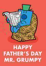 Funny Father's Day Card - Mr Men - Mr. Grumpy created by Mr. Men
