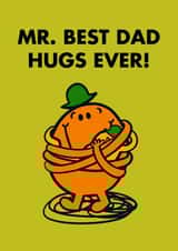 Cute Mr Men Father's Day Card - Mr. Best Dad Hugs Ever created by Mr. Men