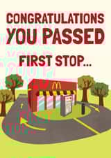 Funny Congratulations Card - McDonalds Drive Thru - Driving Test created by AbiGoLucky