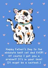 Cute Father’s Day Card - Best Cat Dad - From the Cat created by Mae (Coffee and a Catfish)