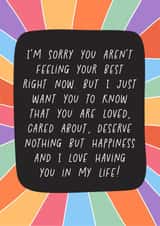 Cheer Up Mental Health Card - Deserve Happiness created by Mae (Coffee and a Catfish)