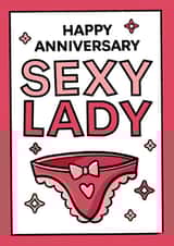 Happy Anniversary Card - For Her - Sexy Lady created by Paul Stevens