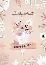 Pretty Birthday Card - For Aunt - Floral Bouquet created by Evie Garnett Designs