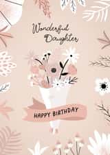 Pretty Birthday Card - For Daughter - Floral Bouquet created by Evie Garnett Designs