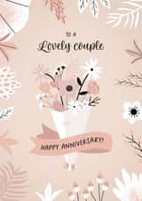 Pretty Anniversary Card - For Couple - Floral Bouquet created by Evie Garnett Designs
