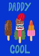 Daddy Cool - Ice Lolly Pun Fathers Day Card created by Cards For Humanity Co