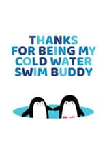 Cute Thank You Card - Cold Water Swimming created by Tangerine Lamp