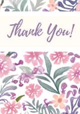 Watercolour Floral Card - Thank You created by Ronnie O