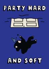 Funny Birthday Card - Billie Eilish - Party Hard & Soft created by Hey Huns It's Nicole