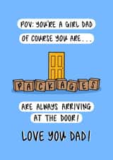 Funny Father’s Day Card - I’m A Girl Dad - TikTok - From Shopaholic Daughter created by Muses & May 
