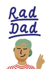 Rad Dad for a cool dad on fathers day or birthday. created by Girl Gotta Draw