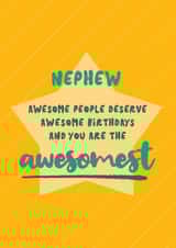 Cute Birthday Card - For Nephew - Awesome Birthday created by Bev O'Connor || @oconnordesign