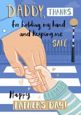 Heartfelt Father's Day Card - For Daddy - From The Kids - Holding Hands created by Dalia Clark Design