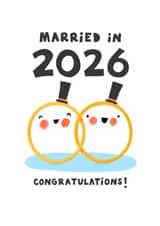 Cute Wedding Card - For Mr and Mr - Married in 2026 - LGBTQ+ created by Nicola Watson
