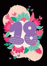 Cute Birthday Card - 18th Birthday - For Her created by Harkiran Kalsi