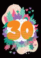 Cute Birthday Card - 30th Birthday - For Her created by Harkiran Kalsi