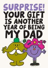 Cheeky Father's Day Card - Little Miss Surprise - Gift Of Being My Dad created by Mr. Men