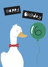 Cute Birthday Card - Age 6 - Duck created by Lucy Driver