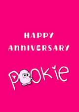 Cute Anniversary Card for your Darling - your Baby - your Pookie created by Leja Sleiniute