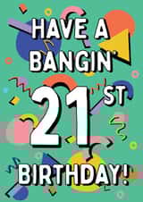 Retro Birthday Card - 21st - For Him created by @Laura Lonsdale Designs