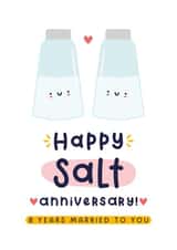 Cute Anniversary Card - 8th Wedding Anniversary - Salt created by Joanne Hawker