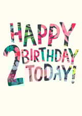 Pretty Birthday Card - 2nd - For Her created by The Boy and the Bear