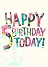 Pretty Birthday Card - 5th - For Her created by The Boy and the Bear