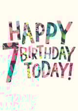 Pretty Birthday Card - 7th - For Her created by The Boy and the Bear