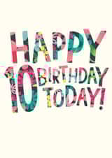 Pretty Birthday Card - 10th - For Her created by The Boy and the Bear