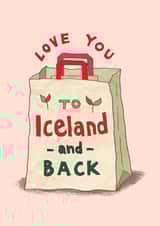 Funny Anniversary Card - Love You To Iceland and Back - Moon & Back Parody created by The Curious Pancake