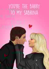 Cute Anniversary Card - Barry Keoghan and Sabrina Carpenter - Please Please Please created by Poppy & Mabel