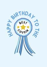 Cute Birthday Card - Best Cousin Award created by Gem Draws Stuff