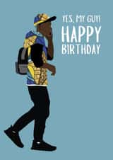 Birthday Card - Yes, My Guy! created by AfroTouch Design