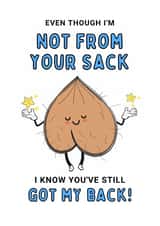 Funny Father's Day Card - For Stepdad or Father Figure - Not From Your Sack created by Gobbygifts