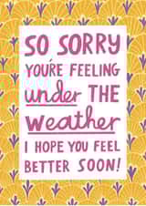 Pretty & Heartfelt Get Well Soon Typography Card - Sorry You're Feeling Poorly created by Alice Mole Illustration