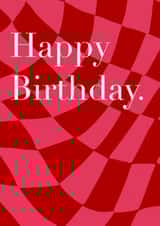 Red and pink happy birthday card created by Cove and May