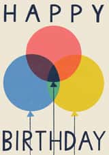 Classic Birthday Card - Trio of Balloons created by Laura Darrington Design Ltd.