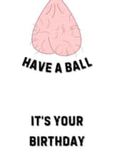 Funny Birthday Card For Adults - Have A Ball created by Five Bears Co