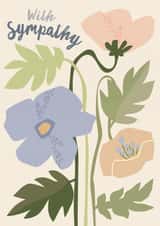 Arty Sympathy Card - Poppy Flowers created by Laura Darrington Design Ltd.