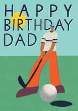 Arty Birthday Card - Dad - Golf created by Laura Darrington Design Ltd.