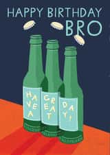 Arty Birthday Card - Brother - Bottle created by Laura Darrington Design Ltd.