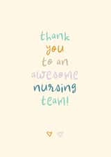 Classic Thank You Card - Awesome Nursing Team created by Rebecca Prinn