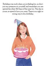 Heartfelt Birthday Card - Mental Health - Feeling Low created by Mind Over Letter