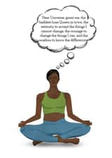 Funny Serenity Prayer Card - For Loved Ones In Recovery - Baddest Boos Queen created by Mind Over Letter