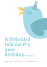 Funny Birthday Card For Adults - A Little Bird Told Me Cute Design. created by Five Bears Co