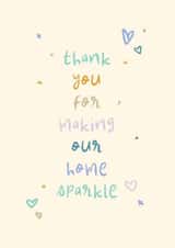 Cute Thank You Card - Making Our Home Sparkle - Cleaner created by Rebecca Prinn