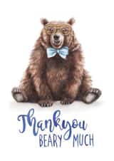 Cute Thank You Card - Beary Much created by Citrus Bunn