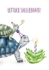 Cute Birthday Card - Lettuce Shellebrate created by Citrus Bunn