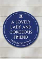 Heartfelt Birthday Card - For Her - Heritage Plaque created by Brainbox Candy