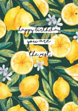 Pretty Birthday Card - For Her - Lemons Pun created by Alice Thorpe